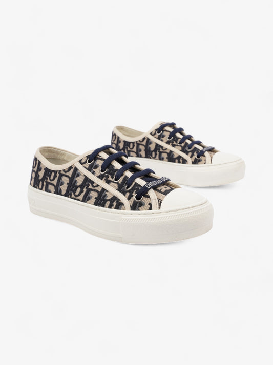 Christian Dior Walk'n'Dior Sneaker Beige / Navy / White Canvas EU 36.5 UK 3.5