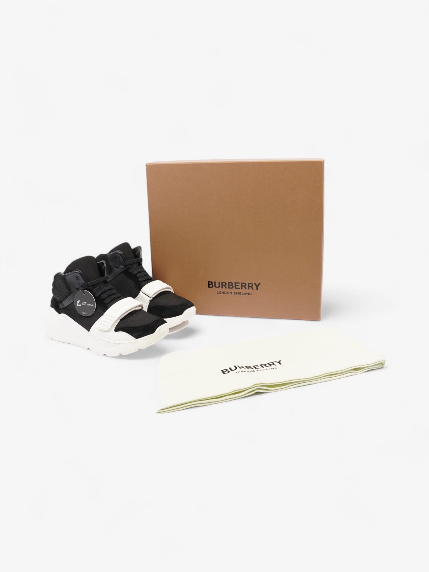 Burberry Regis High-top Sneaker Black / White Suede EU 40 UK 6