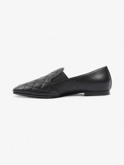 Chanel Mocassins Loafer Black Leather EU 38 UK 5