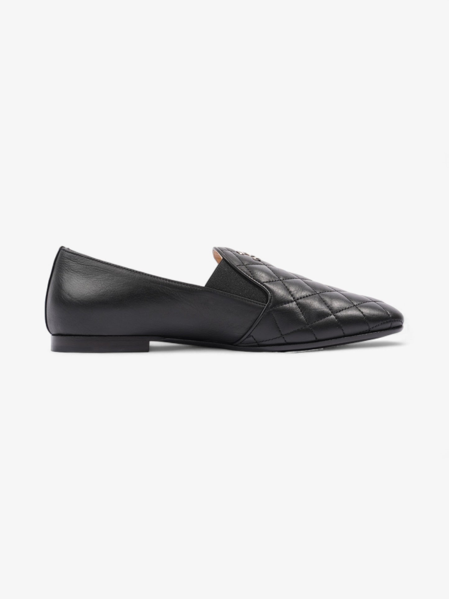 Chanel Mocassins Loafer Black Leather EU 38 UK 5