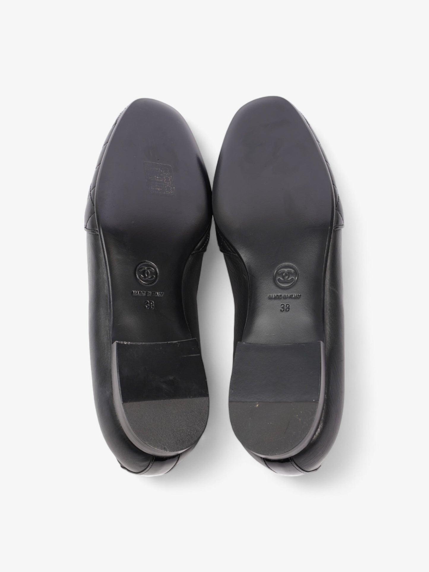 Chanel Mocassins Loafer Black Leather EU 38 UK 5