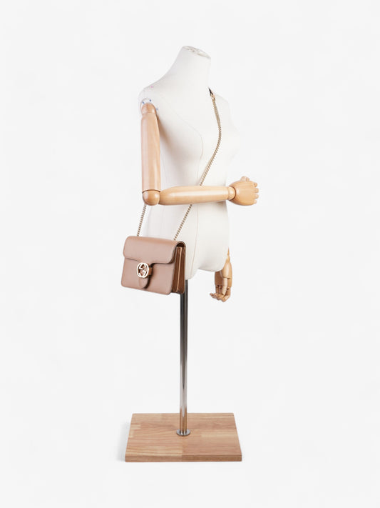 Gucci Dollar Interlocking G Camelia Calfskin Leather Small