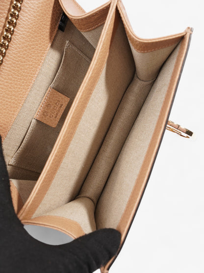 Gucci Dollar Interlocking G Camelia Calfskin Leather Small