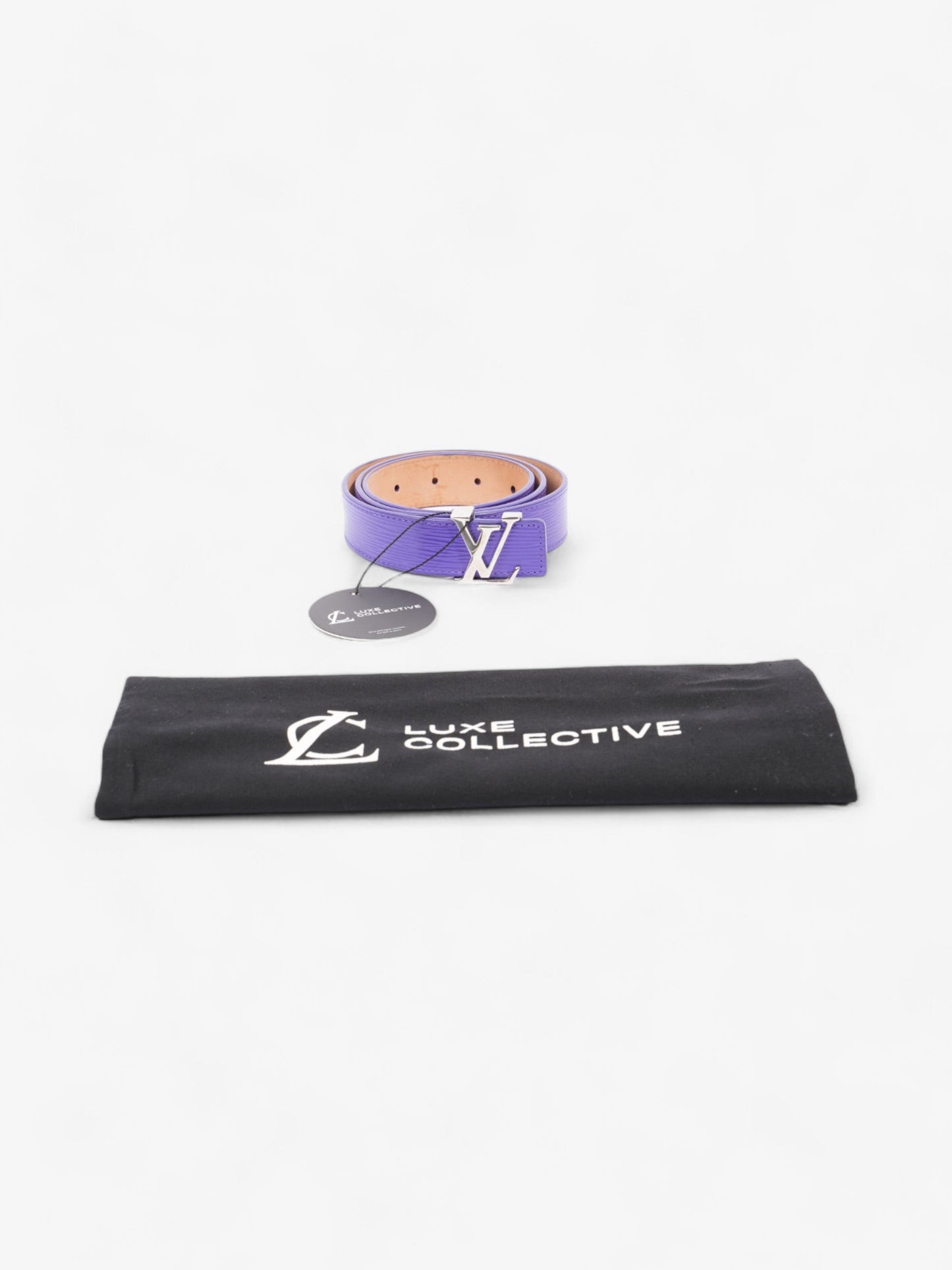 Louis Vuitton LV Initials Belt Purple Epi Leather 85cm 34"