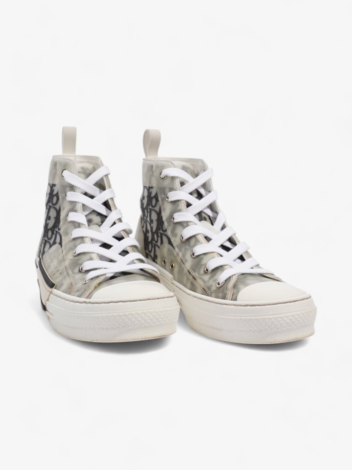 Christian Dior B23 High Top Sneaker White / Black PVC EU 40.5 UK 7.5