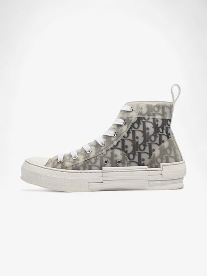 Christian Dior B23 High Top Sneaker White / Black PVC EU 40.5 UK 7.5