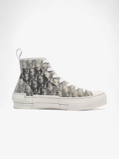 Christian Dior B23 High Top Sneaker White / Black PVC EU 40.5 UK 7.5