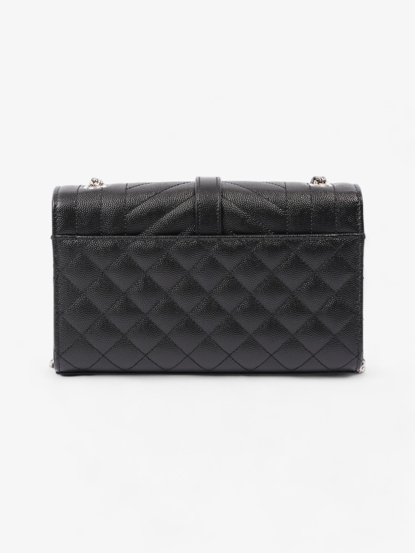 Saint Laurent Envelope Small Black Matelasse Leather
