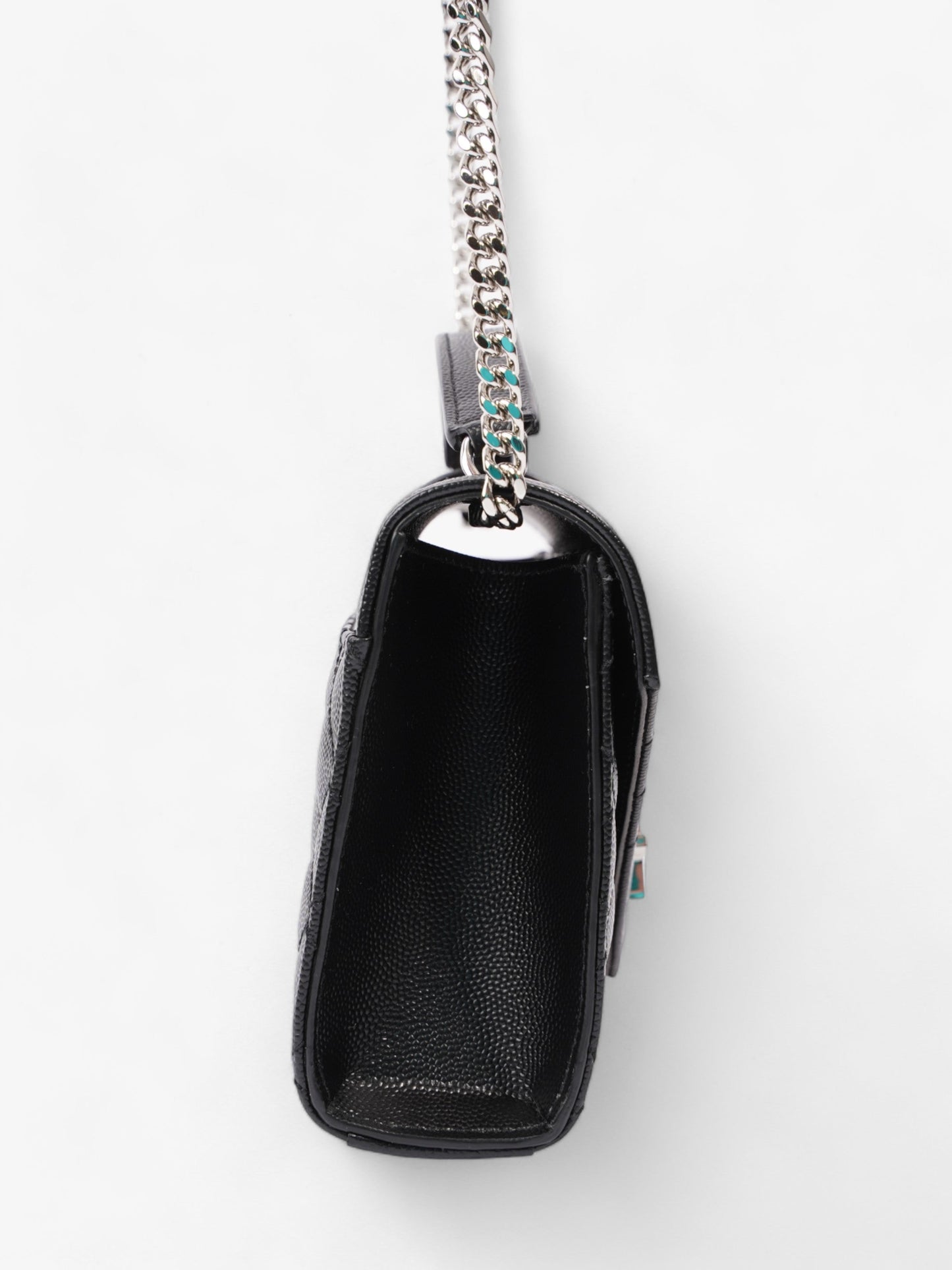 Saint Laurent Envelope Small Black Matelasse Leather