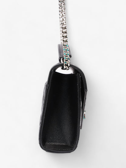 Saint Laurent Envelope Small Black Matelasse Leather