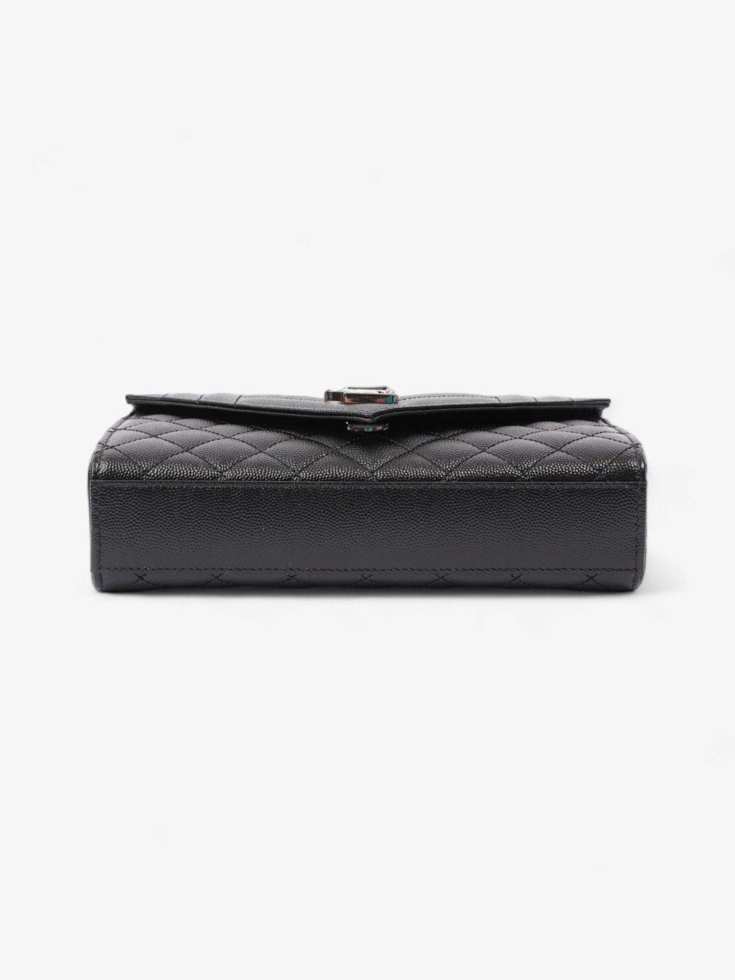 Saint Laurent Envelope Small Black Matelasse Leather