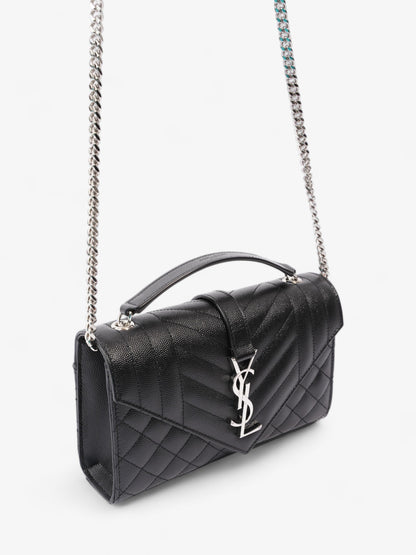 Saint Laurent Envelope Small Black Matelasse Leather