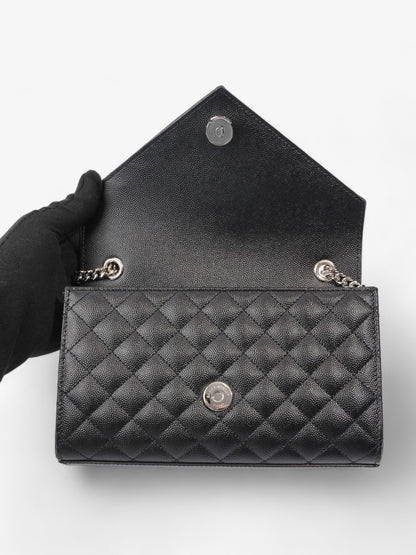 Saint Laurent Envelope Small Black Matelasse Leather
