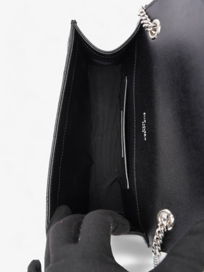 Saint Laurent Envelope Small Black Matelasse Leather