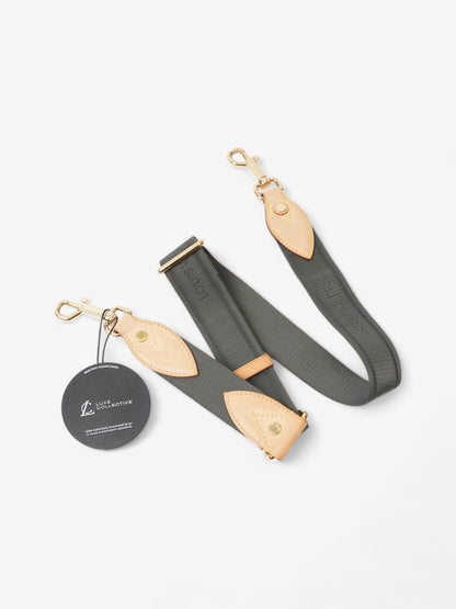 Louis Vuitton Adjustable Bag Strap Khaki / Gold Cotton