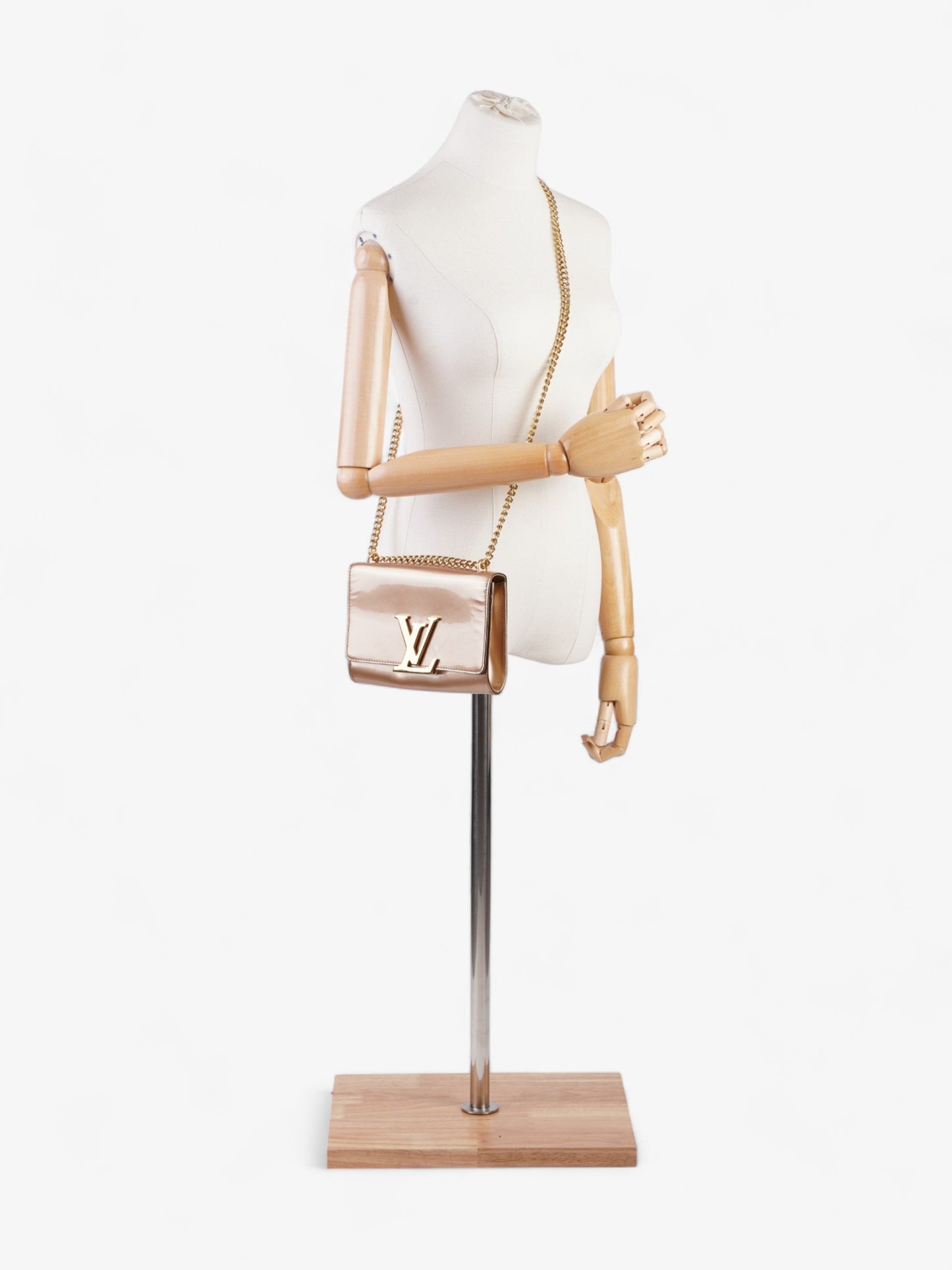 Louis Vuitton Louise MM Rose Gold Patent Leather