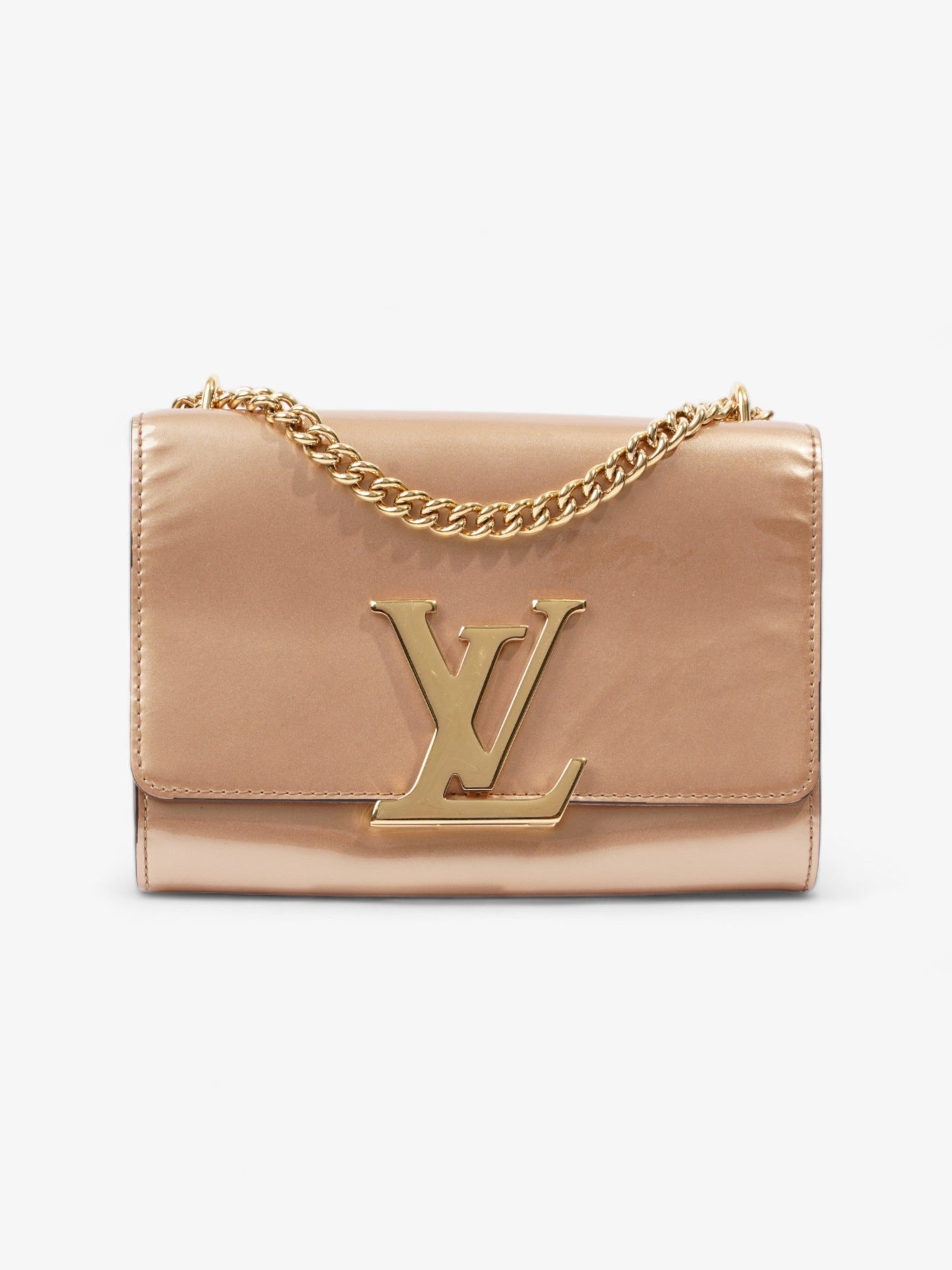 Louis Vuitton Louise MM Rose Gold Patent Leather