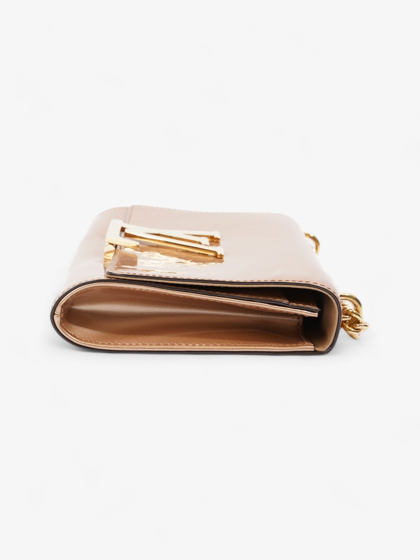 Louis Vuitton Louise MM Rose Gold Patent Leather