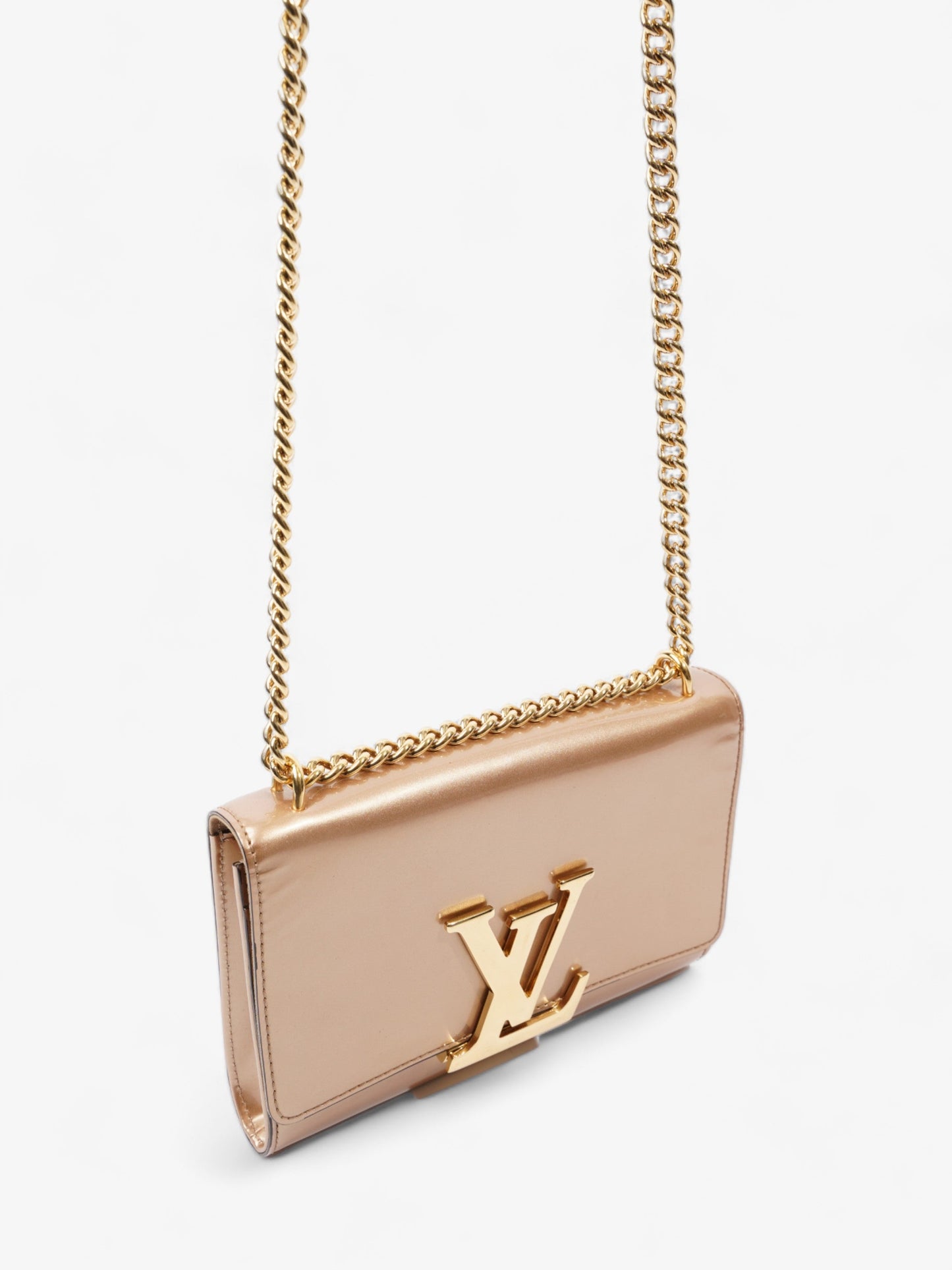 Louis Vuitton Louise MM Rose Gold Patent Leather