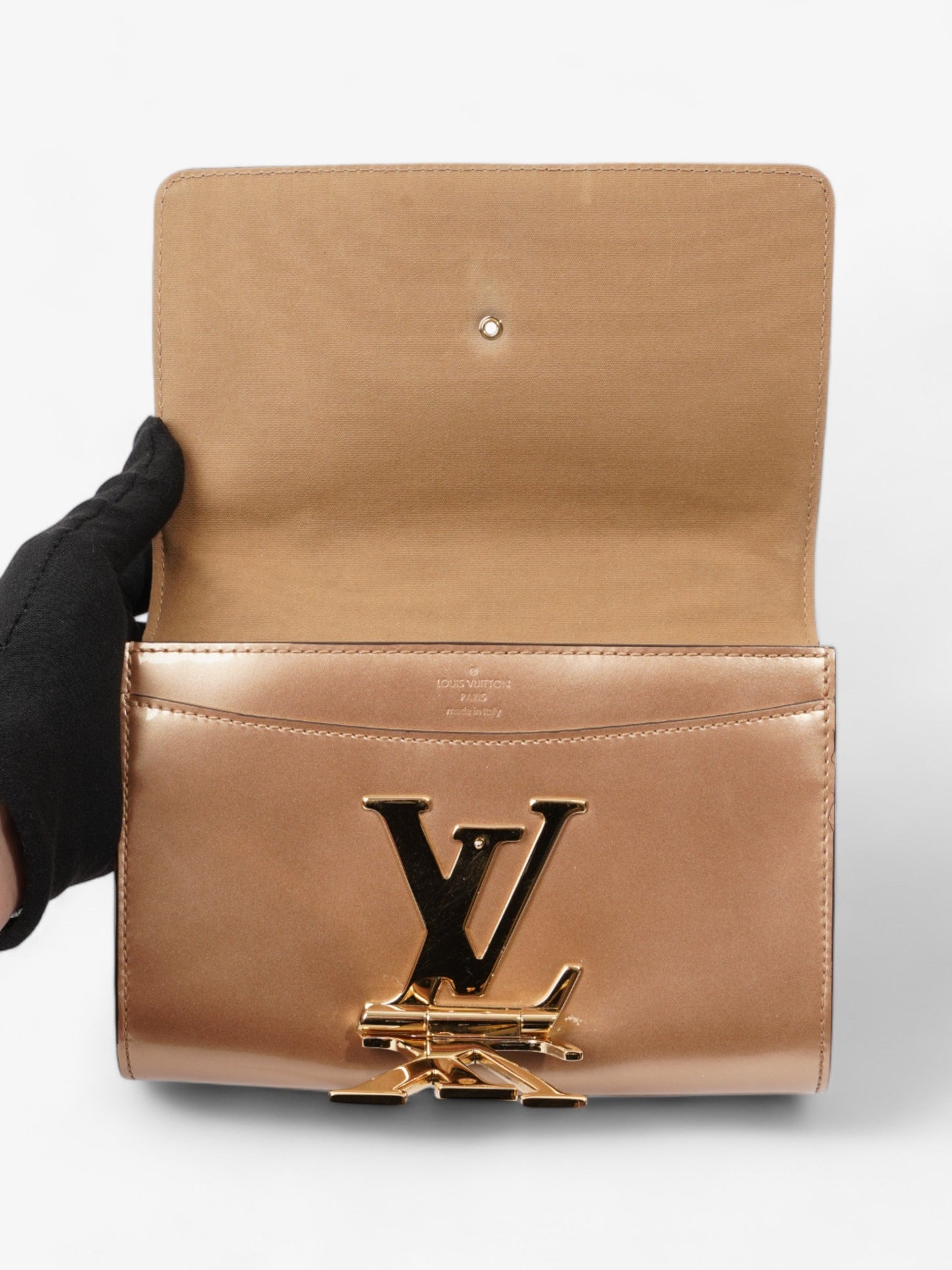 Louis Vuitton Louise MM Rose Gold Patent Leather