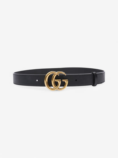 Gucci Marmont Belt Black / Gold Leather 80cm 32"