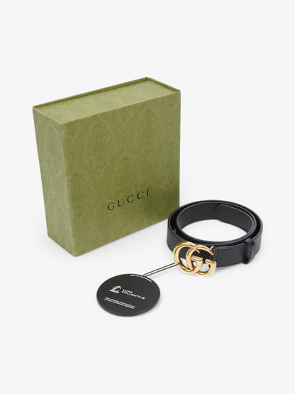 Gucci Marmont Belt Black / Gold Leather 80cm 32"