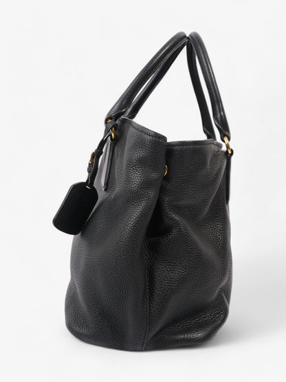 Prada Daino Tote Black Calfskin Leather