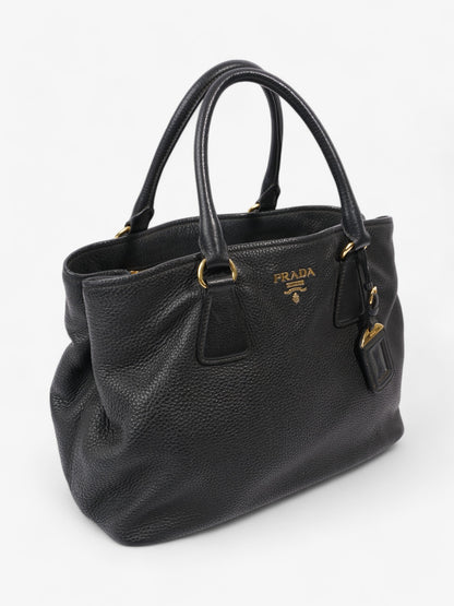Prada Daino Tote Black Calfskin Leather