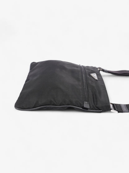 Prada Front Pocket Messenger Bag Black Nylon Medium