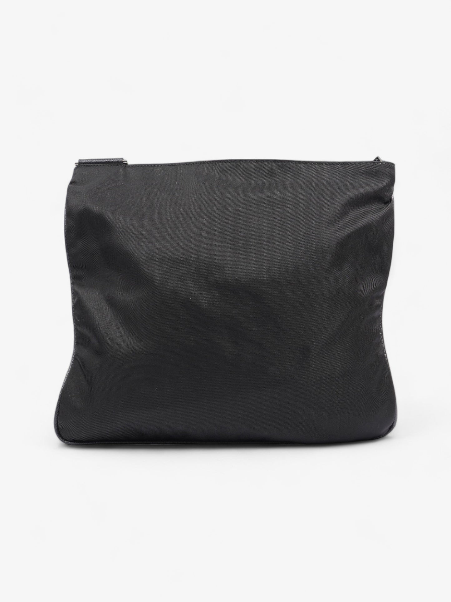 Prada Front Pocket Messenger Bag Black Nylon Medium