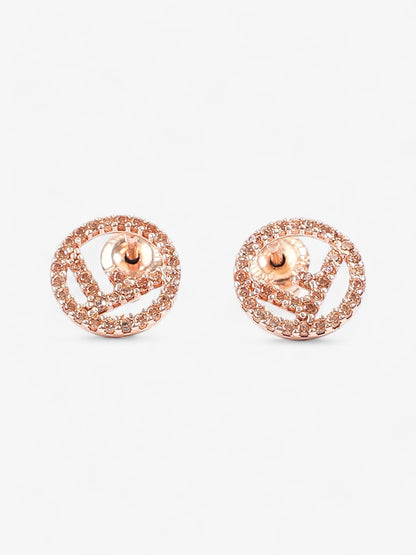 Fendi F Is Fendi Earrings Rose Gold Base Metal