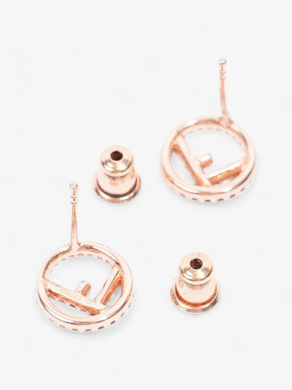 Fendi F Is Fendi Earrings Rose Gold Base Metal