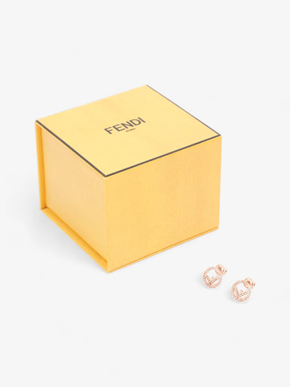 Fendi F Is Fendi Earrings Rose Gold Base Metal