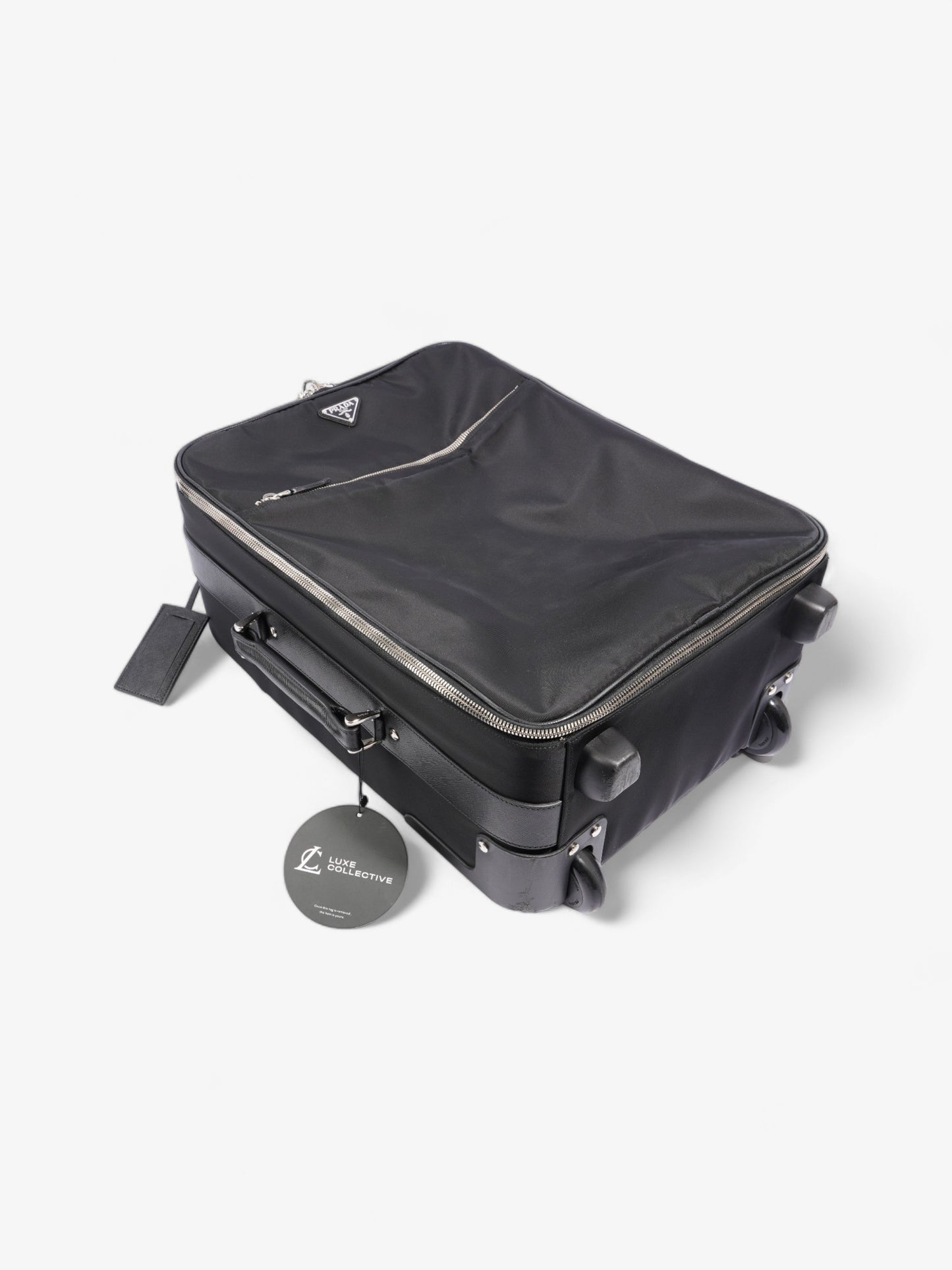 Prada Carry On Trolley Suitcase Black Re Nylon