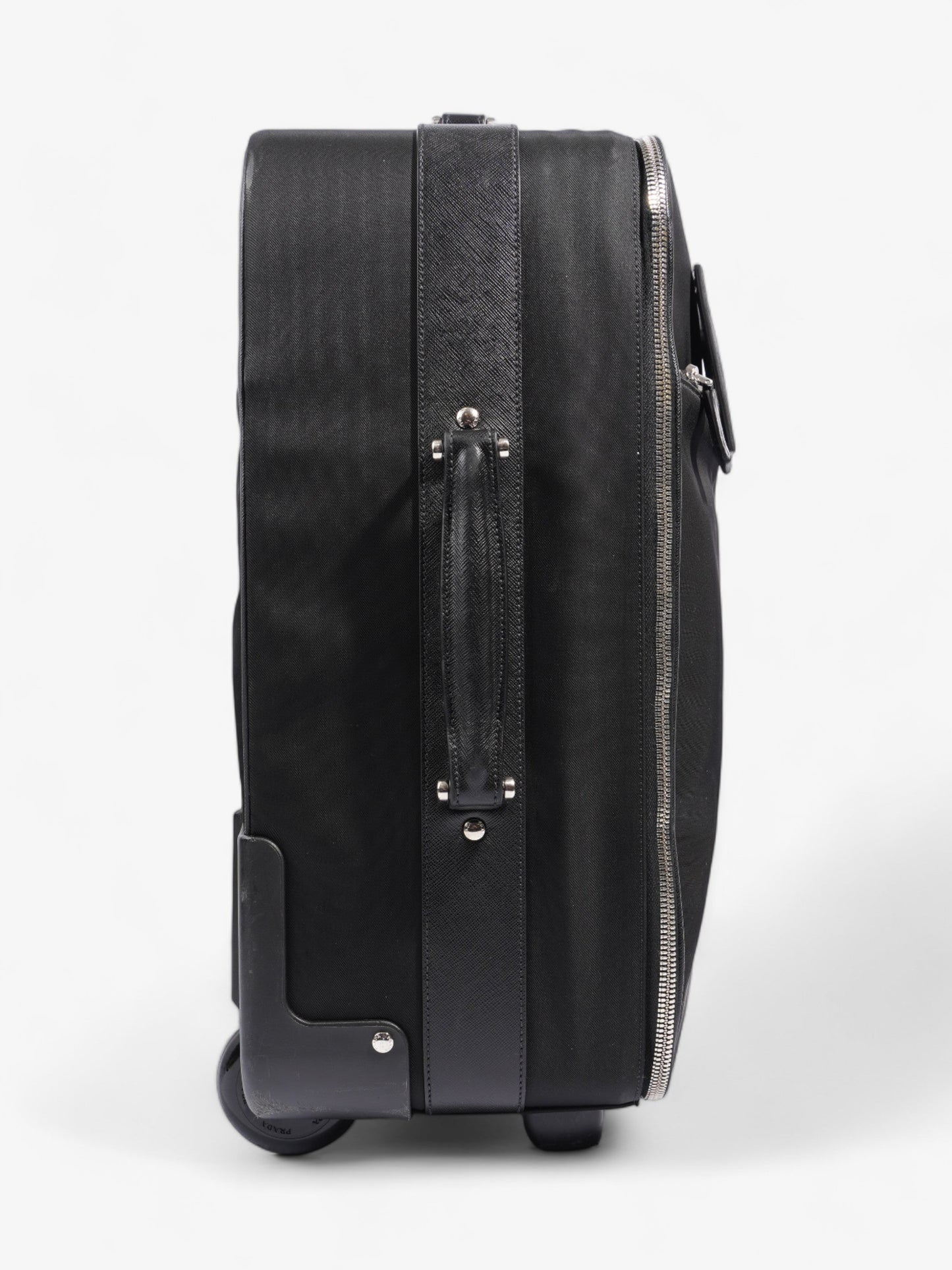 Prada Carry On Trolley Suitcase Black Re Nylon