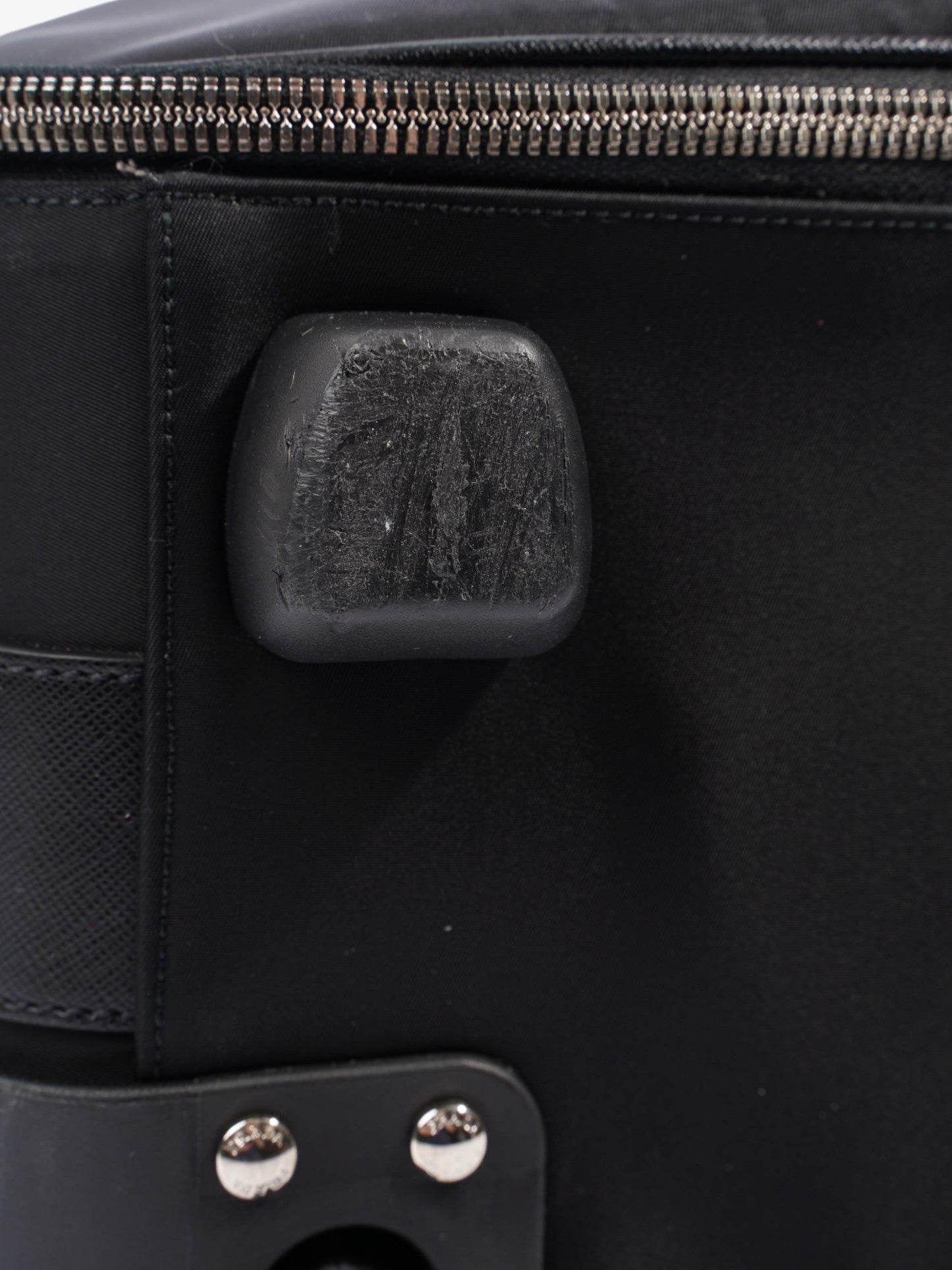 Prada Carry On Trolley Suitcase Black Re Nylon