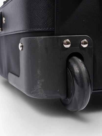 Prada Carry On Trolley Suitcase Black Re Nylon