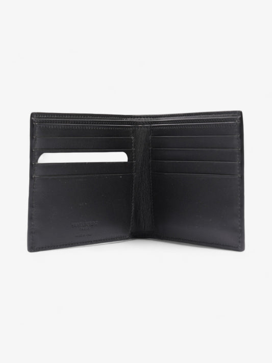 Saint Laurent Bi-Fold Wallet Black Embossed Leather
