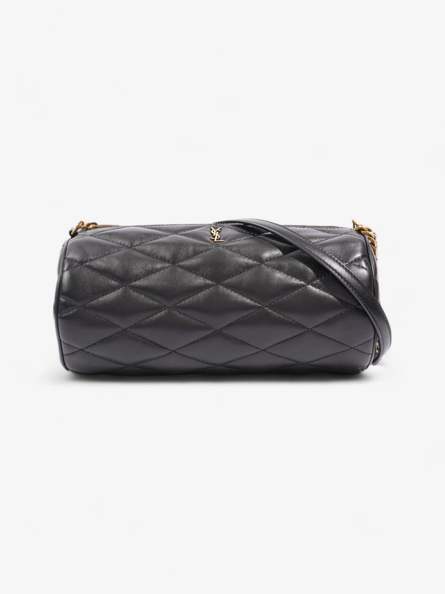 Saint Laurent Sade Tube Bag Black Lambskin Leather Small