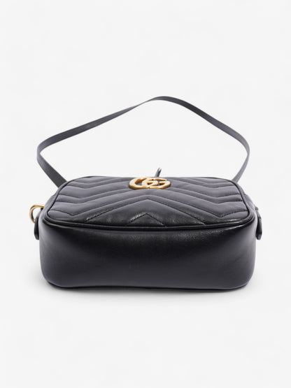 Gucci GG Marmont Shoulder Bag Black Matelasse Leather Mini