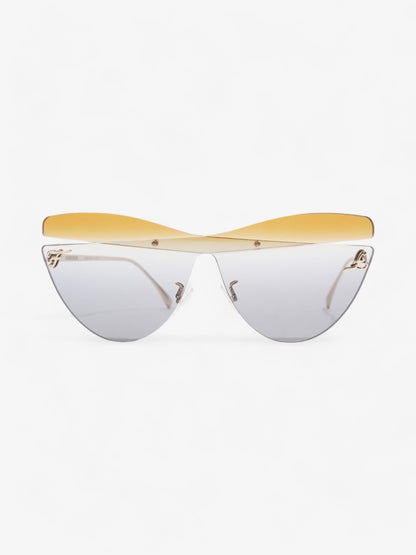 Fendi Cat Eye Sunglasses Gold Base Metal 145mm