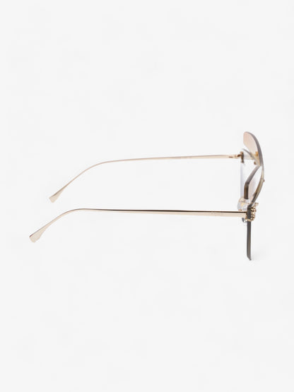 Fendi Cat Eye Sunglasses Gold Base Metal 145mm