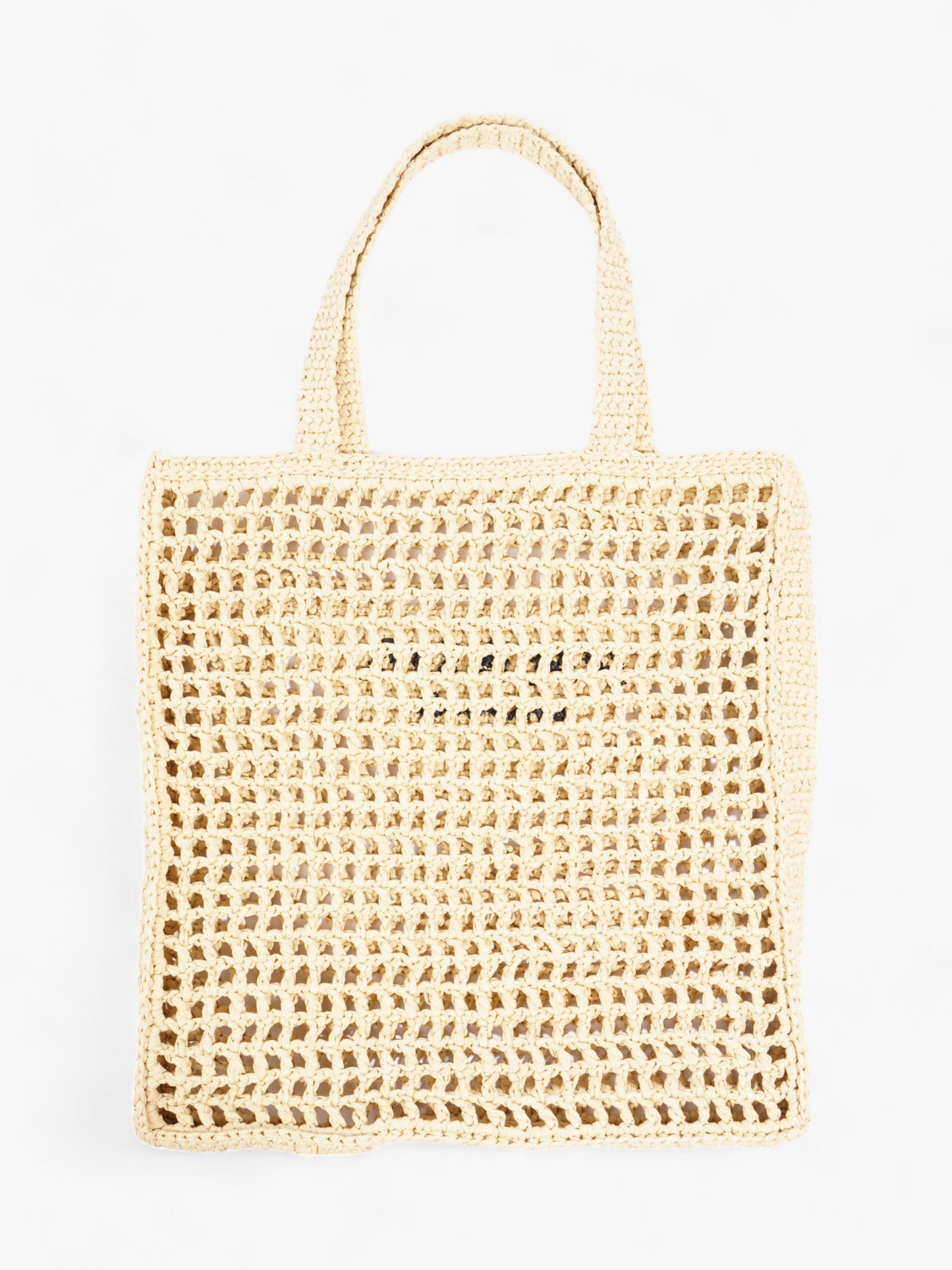 Prada Crochet Tote Natural Raffia Small