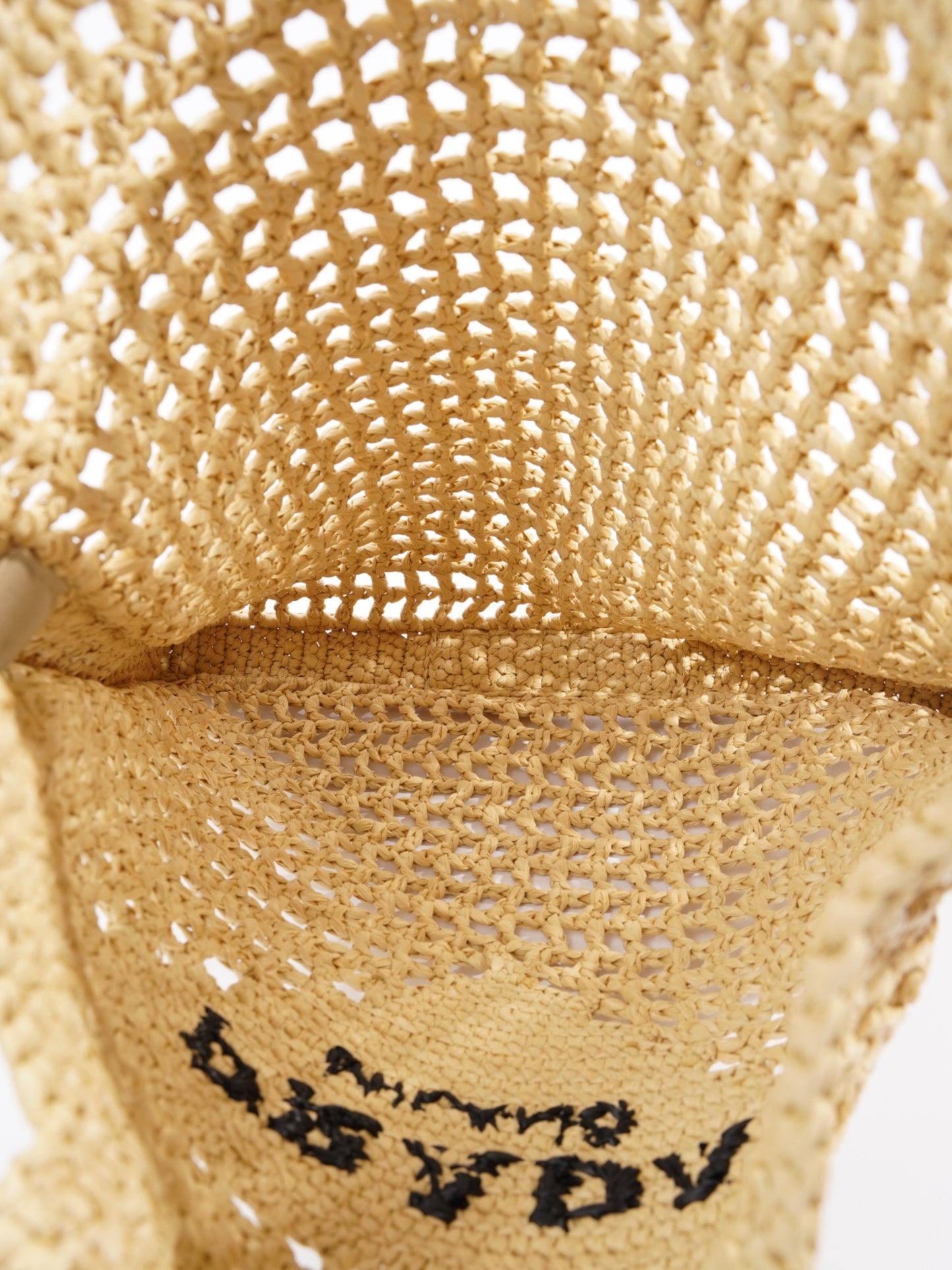 Prada Crochet Tote Natural Raffia Small