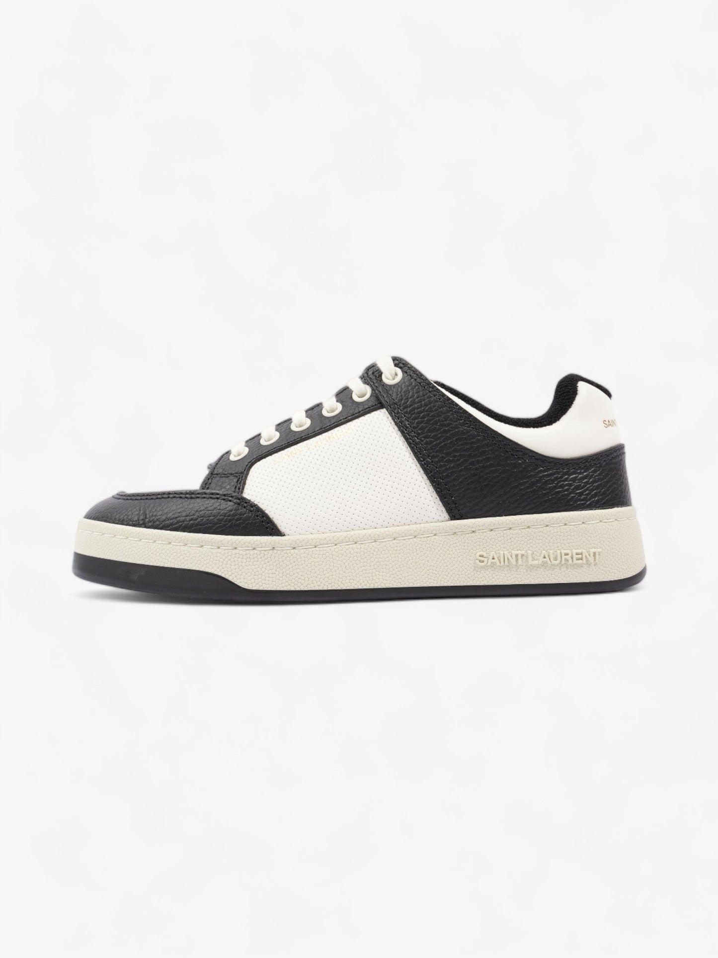 Saint Laurent SL61 Low Sneakers Black / White Leather EU 38 UK 5