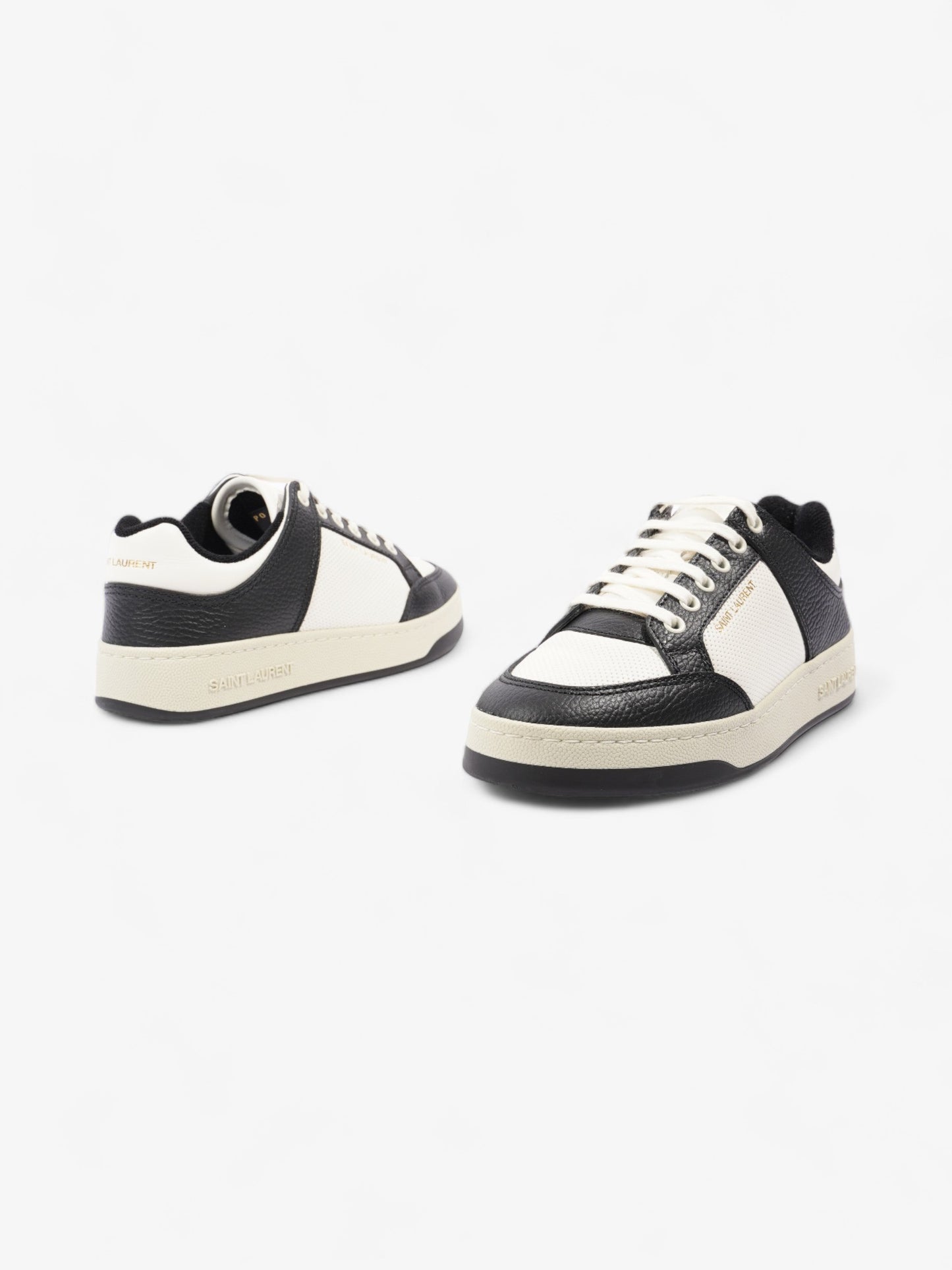 Saint Laurent SL61 Low Sneakers Black / White Leather EU 38 UK 5
