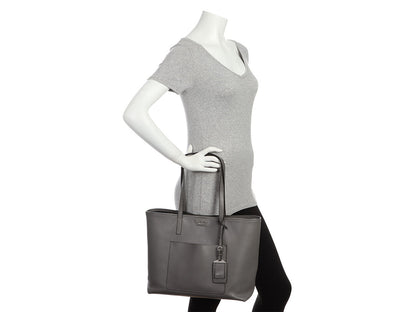 Prada Gray City Calf Shopping Tote