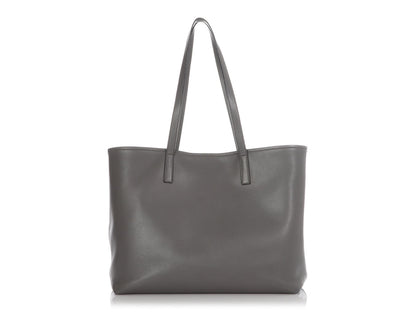 Prada Gray City Calf Shopping Tote