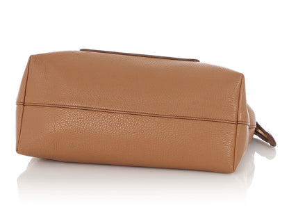 Prada Camel Vitello Daino Pocket Tote