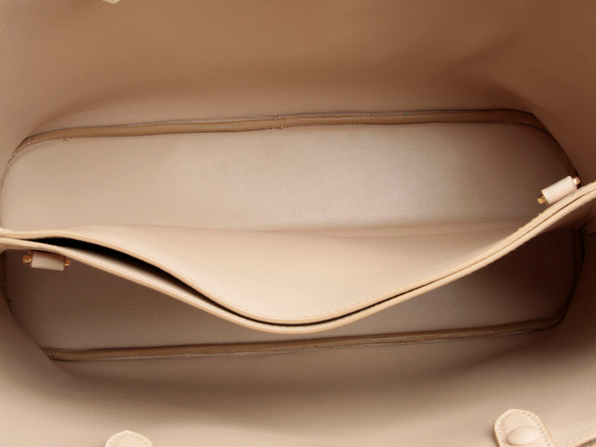 Prada Cream Double Belt Tote